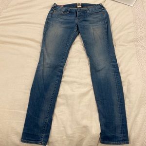 True Religion jeans, low rise, skinny, 27